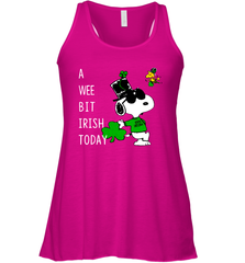 Snoopy A Wee Bit Irish Today Racerback Tank - nikotee