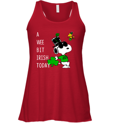 Snoopy A Wee Bit Irish Today Racerback Tank - nikotee