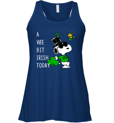 Snoopy A Wee Bit Irish Today Racerback Tank - nikotee