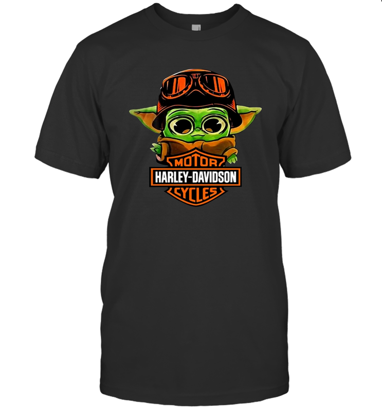 Star Wars Baby Yoda Motor Harley Davidson Cycles Men's T-Shirt - nikotee