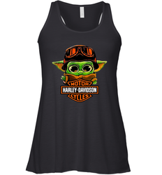 Star Wars Baby Yoda Motor Harley Davidson Cycles Racerback Tank - nikotee