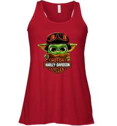 Star Wars Baby Yoda Motor Harley Davidson Cycles Racerback Tank - nikotee