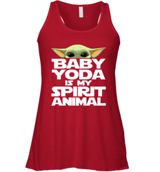 Baby Yoda Is My Spirit Animal Racerback Tank - nikotee