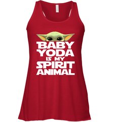Baby Yoda Is My Spirit Animal Racerback Tank - nikotee