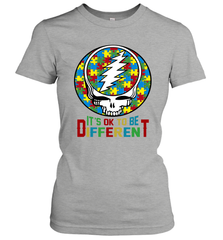 Skull Autism Its Ok To Be Different Women's T-Shirt - nikotee