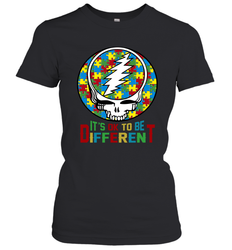 Skull Autism Its Ok To Be Different Women's T-Shirt - nikotee