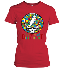 Skull Autism Its Ok To Be Different Women's T-Shirt - nikotee
