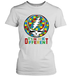 Skull Autism Its Ok To Be Different Women's T-Shirt - nikotee