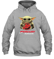 Baby Yoda Hug Mercury Outboards Hoodie - nikotee