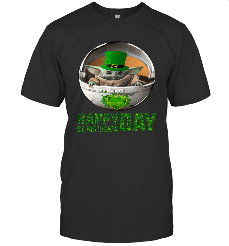Baby Yoda Happy St Patrick's Day Men's T-Shirt - nikotee