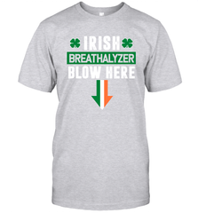 St Patricks Day Shamrock Irish Breathalyzer Blow Here Men's T-Shirt - nikotee