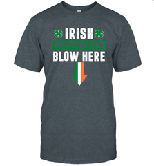 St Patricks Day Shamrock Irish Breathalyzer Blow Here Men's T-Shirt - nikotee