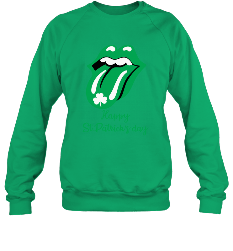 Happy St. Patrick's day Rolling Stones Sweatshirt - nikotee