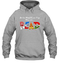 Oh the places you'll go when you read Dr Seuss Grinch Hoodie - nikotee
