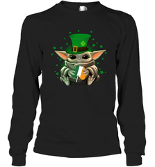Baby Yoda Hug St Patrick's Day Long Sleeve T-Shirt - nikotee
