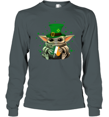 Baby Yoda Hug St Patrick's Day Long Sleeve T-Shirt - nikotee